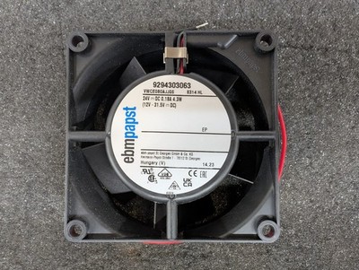 New, EBM-Papst, 8314HL, FAN AXIAL 80X32MM 24VDC WIRE (9294303063)