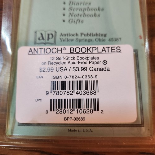 Vintage ANTIOCH Publishing Bookplates Ex Libris Black CAT Pkg of 12 - Picture 4 of 4