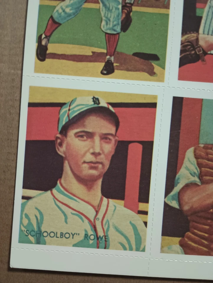 Tarjetas de béisbol sin cortar con Joe Cronin, Jimmie Foxx y otros reimpresión de Dover Foto 4 de 4