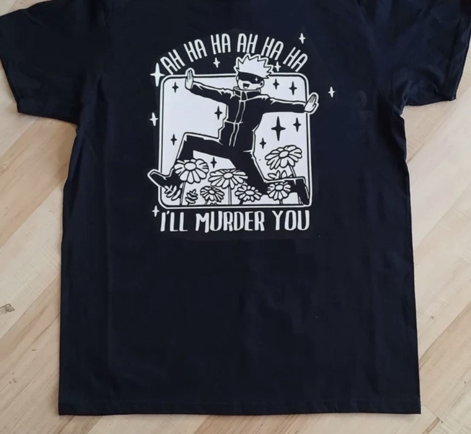 Camiseta jjk, Camiseta Gojo Satoru, Gojo Satoru, Jujutsu Kaisen Camiseta Negra