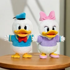Mickey Family Cute Together Series Donald & Daisy Plush Pedant Keychain