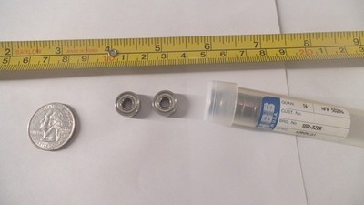 Set of 2 NHBB Stainless bearings, SSR-3ZZR, 3/16 x 1/2 x point 192 metal shields