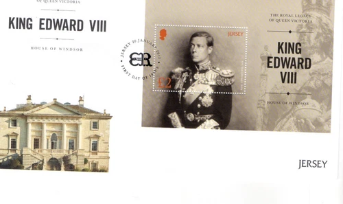 2017 JERSEY - KING EDWARD VIII MINI-SHEET FDC FROM COLLECTION A50
