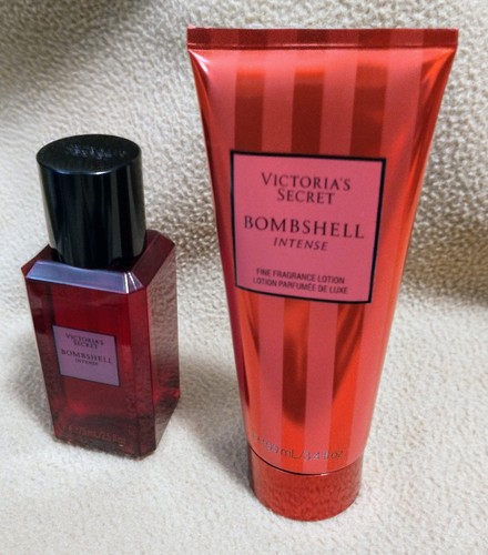 Victoria's Secret Bombshell 2.5 oz Intense Fragrance Mist & Fragrance Lotion NEW