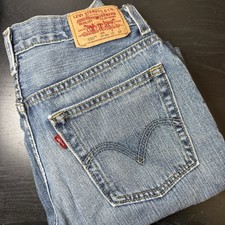 Vtg Levis 550 Boys 14reg 26x27 Blue Jeans Relaxed Straight Red Tab 100 Cotton