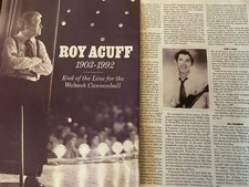 Roy Acuff, Two Page Vintage Clipping