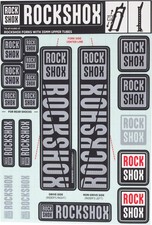 Fork Decal Kits - RockShox Fork Decal Kit - 35mm, Gray - Sticker/Decal