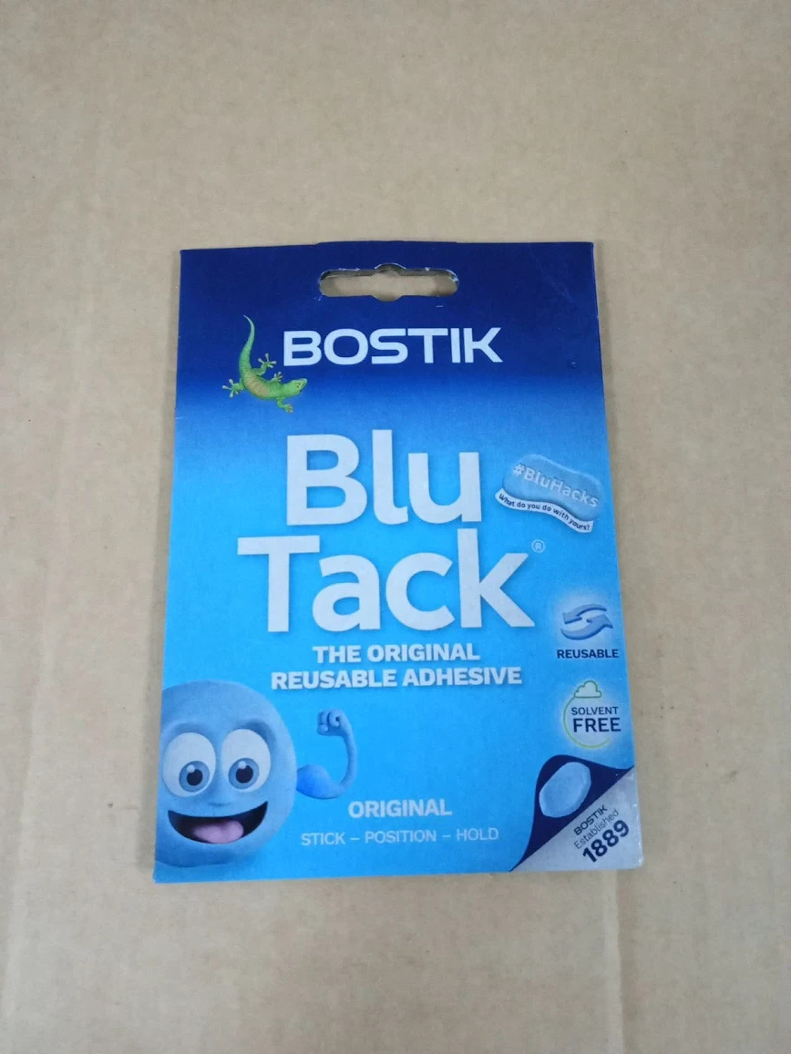 Bostik Blu Tack Blue Handy Size Multipurpose Reusable Adhesive Clean New