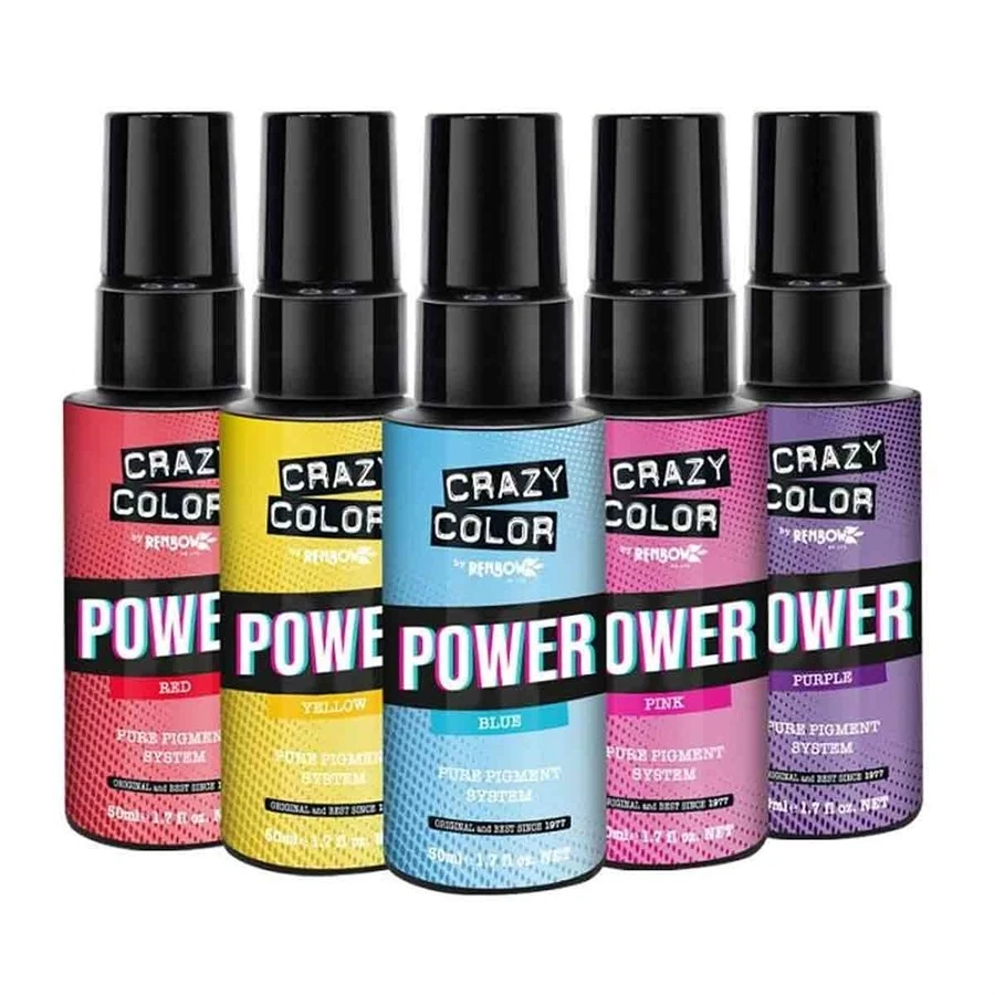 Crazy Color Power Pigment Drops Semi Permanent Shade Tone Colour To Hair Vegan