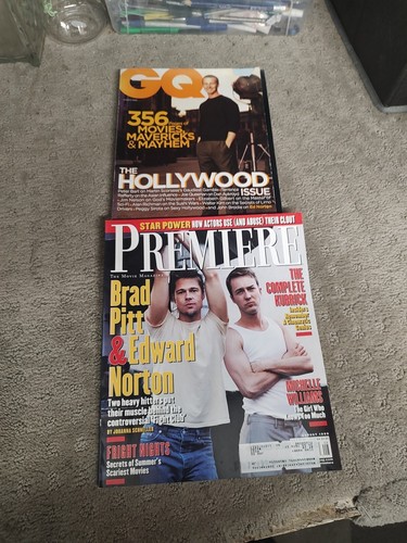 Premiere Magazine August 1992 Robert Di Niro, BRADD PITT & edward norton & GQ 2