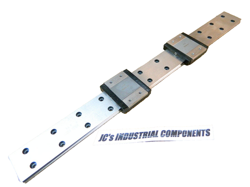 CPC MR15W 2 Linear Bearing Blocks and 1 Rail 18-7/8" long