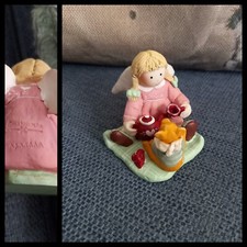 Statuina Soprammobile Angelo Angioletto Bimba Resina Annekabouke Tea Orsetto