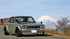 Cars nissan skyline vehicles silver Desk Mat Stitched