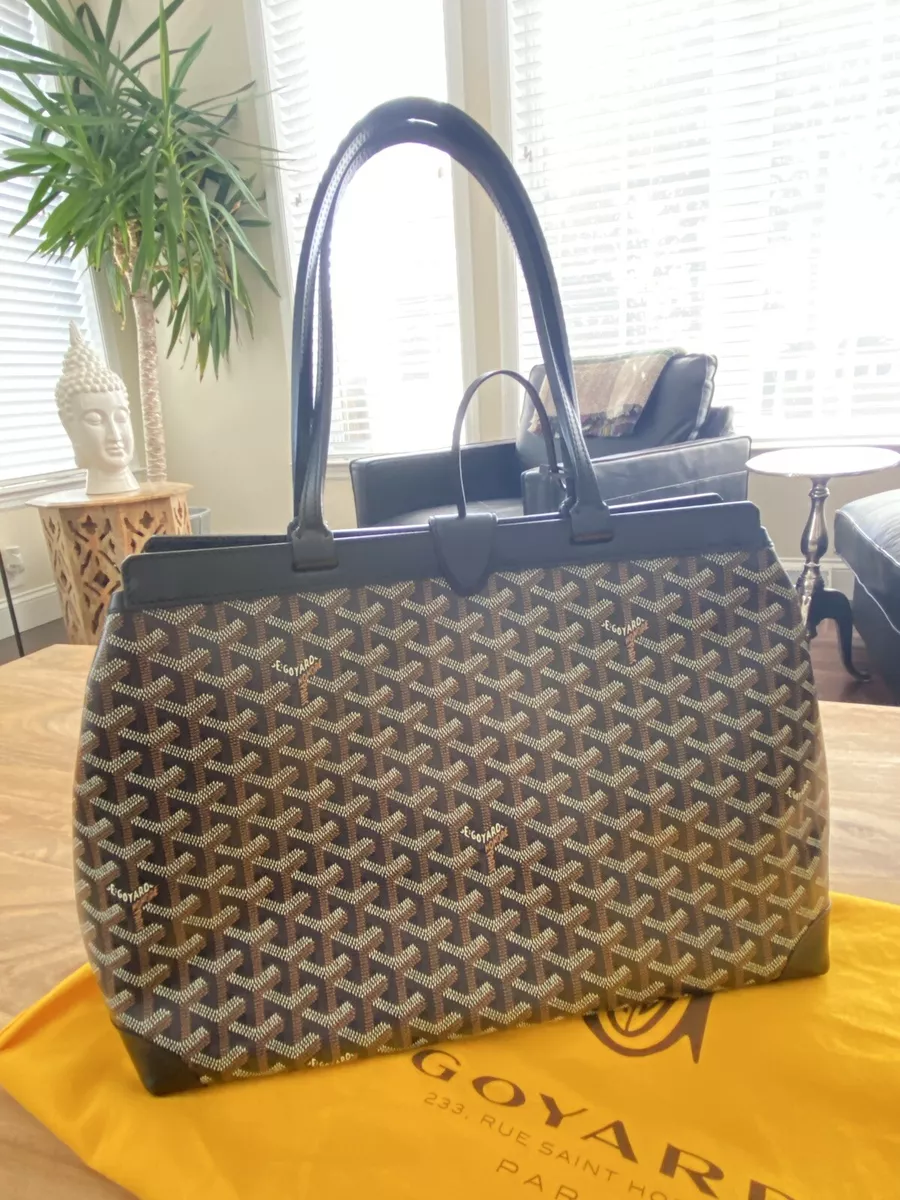 Goyard Goyardine Black Bellechasse Biaude PM Bag Silver Hardware