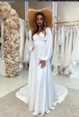 sachin and babi light blue dress Beach Wedding Dress Styles – Grace Loves Lace US