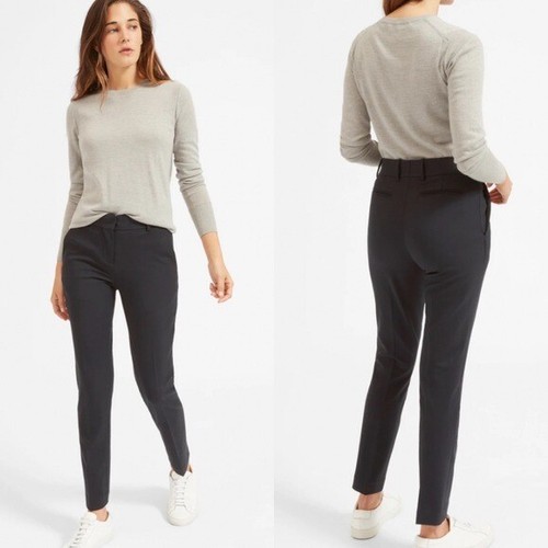 Everlane The Slim Wool Pant in Navy 