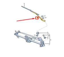 Audi A1 GB Wischerarm vorne rechts LHD 82B9554081P9 NEU ORIGINAL