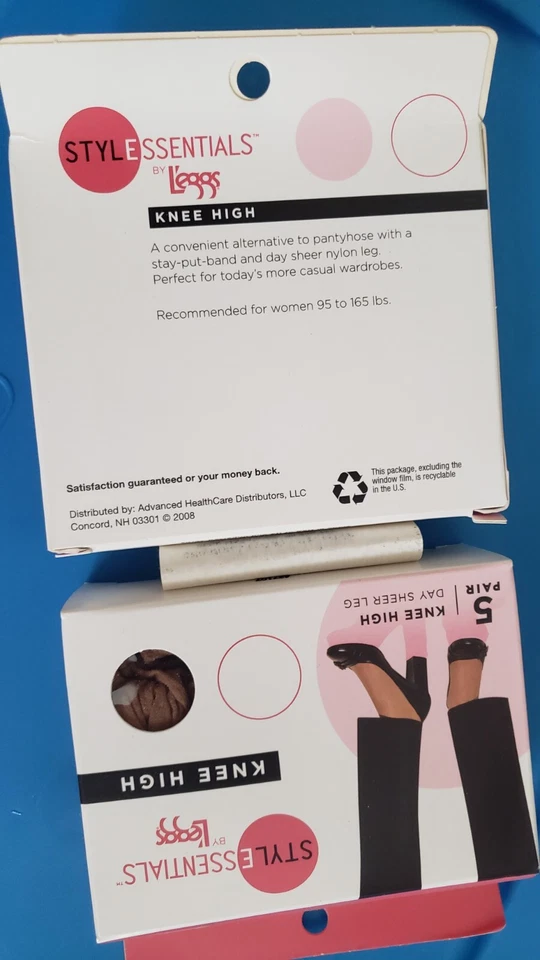 6 paquetes L'eggs estilo hasta la rodilla esenciales 5 pares cada uno en total 30 pares pierna transparente Foto 3 de 3