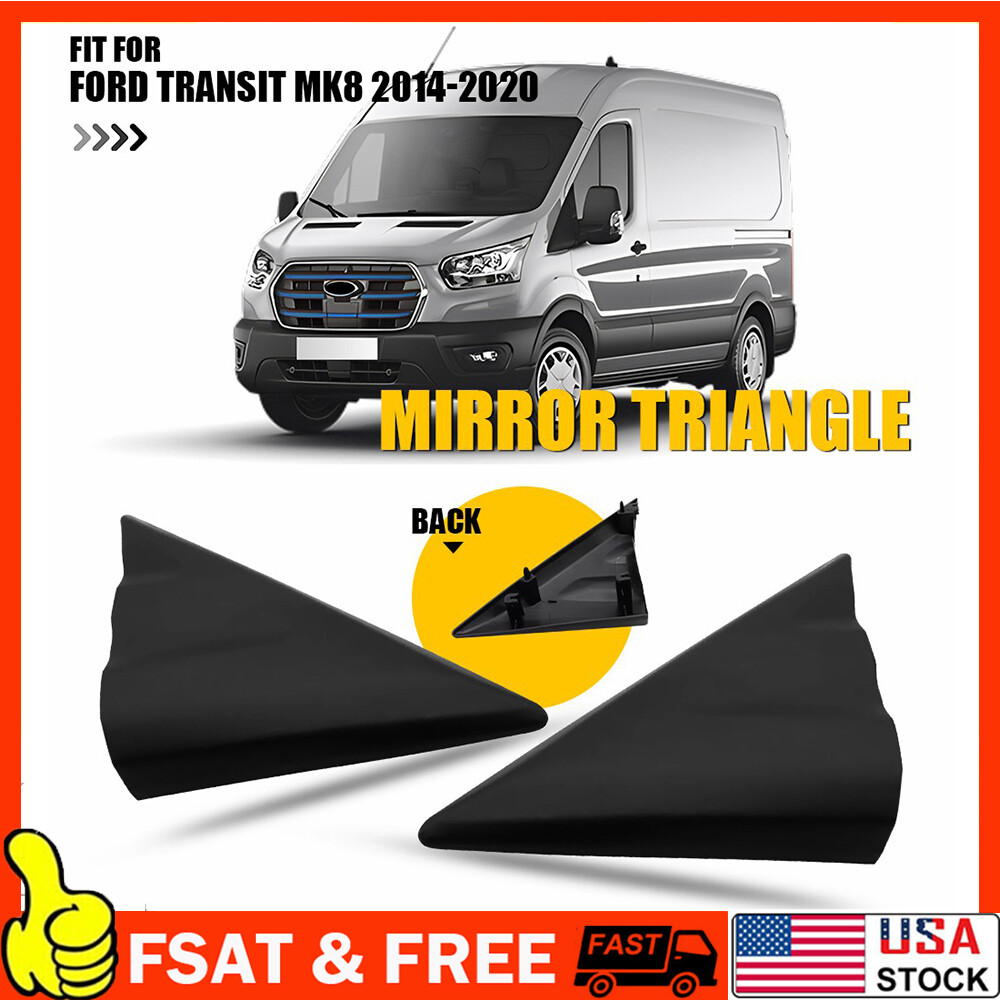 Front Pair Fender Pillar Trim Mirror Corner Molding for Ford Transit 150 250 350