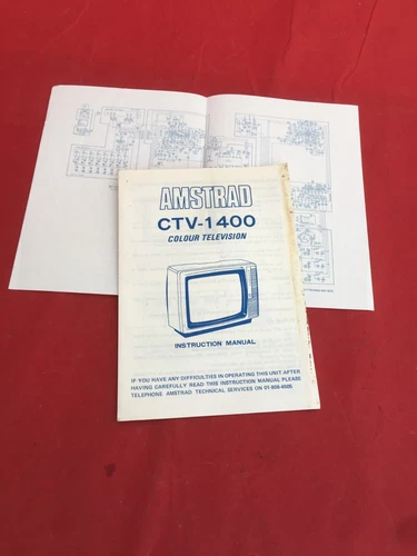 Amstrad CTV-1400 television instruction manual