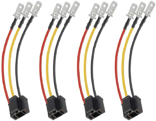 4PCS H4 9003 to 3 PIN Socket Connector Adapter for 5x7" 7x6" 4x6" LED Headlights - 第 1/4 張圖片