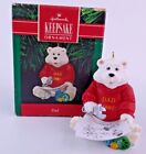 Vtg Hallmark Keepsake Ornament 1991 Dad Bear Assembling Toys Christmas