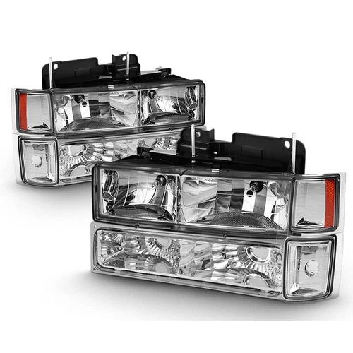 FLEETWOOD DISCOVERY 1999 2000 FRONT CLEAR HEADLIGHTS HEAD LAMPS LIGHTS SIGNAL