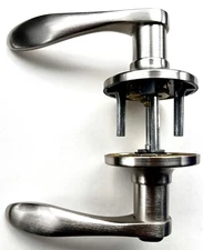 Satin Nickel Privacy Door Knobs Levers Locks Bedroom Bathroom Brushed Nickel