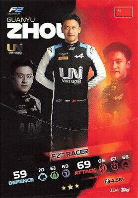 topps f2 guanyu zhou