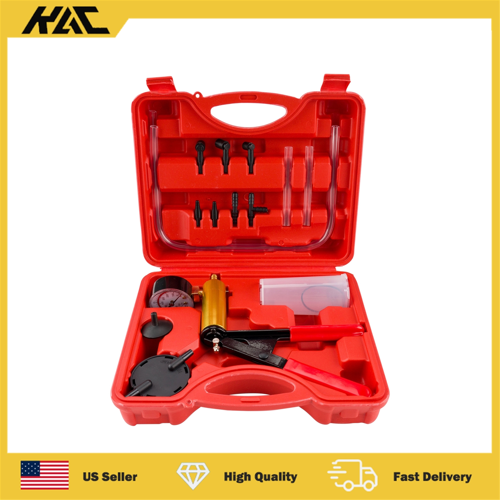 2 In 1 Brake Bleeder & Vacuum Pump Gauge Test Tuner Kit Tools Hand Tools Hot DIY