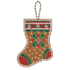 Gingerbread Stocking Ornament by Mill Hill Beaded Holiday Collection