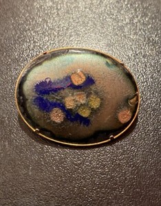 Broche Ancienne Limoges - Bijou Vintage - Métal Et Pierre - France