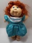 Vintage Cabbage Patch Doll Corn Silk Red Hair Girl Blue Eyes With Outfit 1986