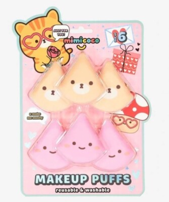 Mimicoco Makeup Puffs Super Cute, New 6 Piece