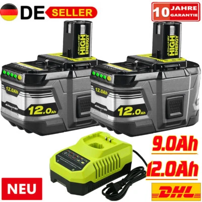 Für Ryobi 12Ah Akku 18V 8AH Lithium One+ Plus RB18L50 P108 RB18L40 /Ladegerät DE
