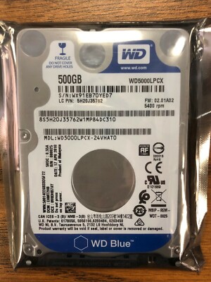 U45956 Brand  WD Blue WD5000LPCX  500GB 25 Laptop Hard Drive G2U