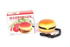Hamburger Telephone Vintage Novelty Land Line Push Button Dial Juno Movie - New