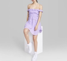 Women’s Wild Fable Sleeveless Ruffled Skater Dress Purple M NEW!