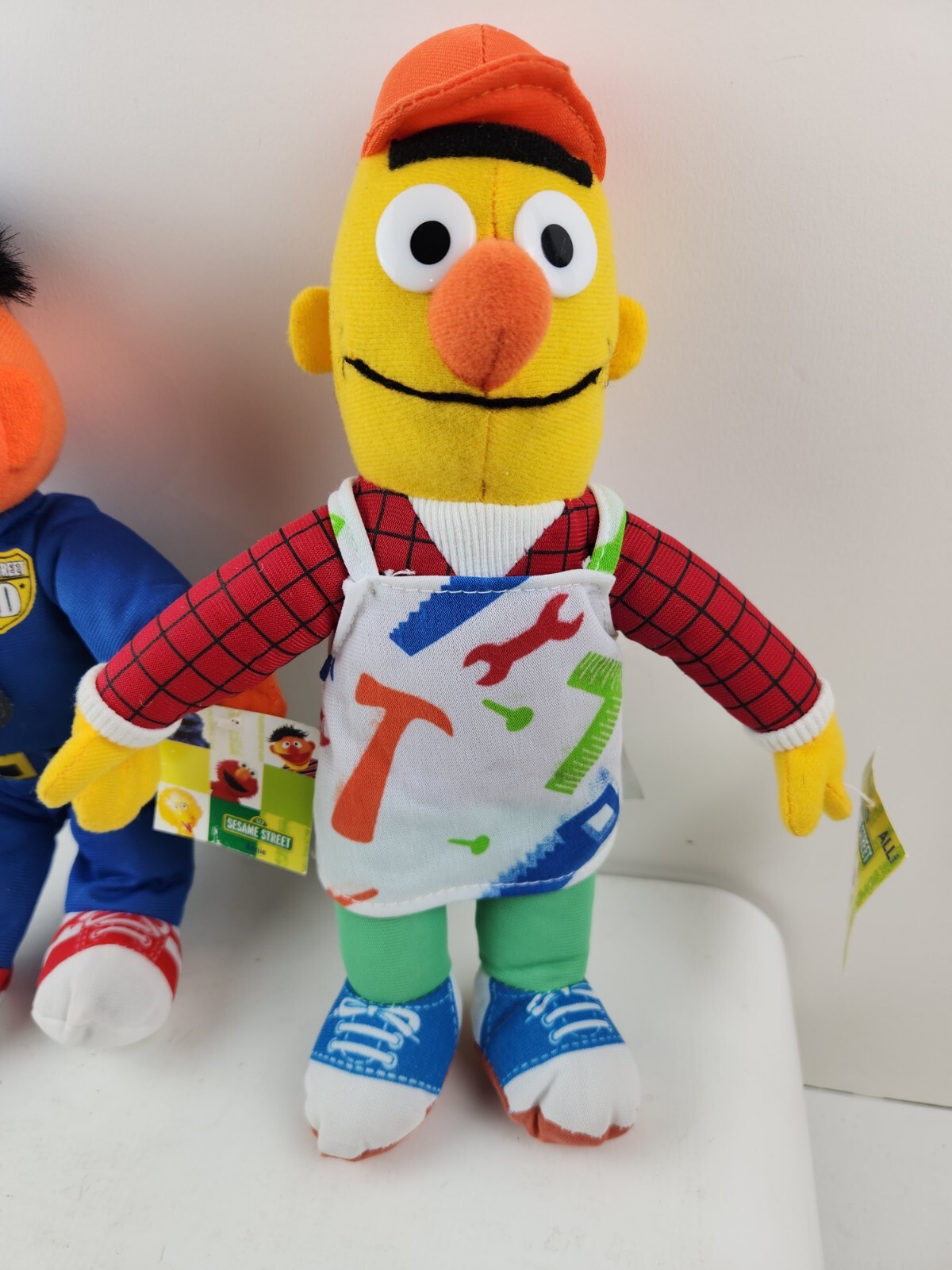SESAME STREET BERT ERNIE MUPPETS PLUSH 2005 Police & APRON TOOLS 12 ...