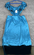 Divided Dress Womens Medium Blue Shiny Cut Out Prom Party New