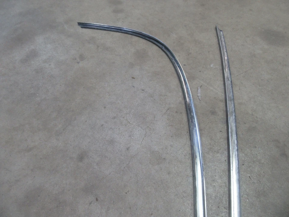 1977 Jaguar XJS exterior rear window top bottom trim molding pieces stainless - Image 4 of 4