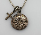 foundation flower pendant Cross chain necklace 925 sterling silver Stella & Dot