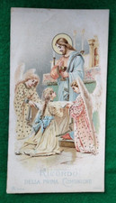 523) SANTINO RICORDO DELLA PRIMA COMUNIONE DATATO SAVIGLIANO 1918
