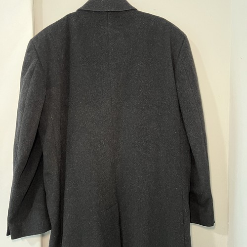 Silver Cloud Men's Cashmere Wool Blend Overcoat Long Top Dress Coat Preowned - Picture 10 of 12