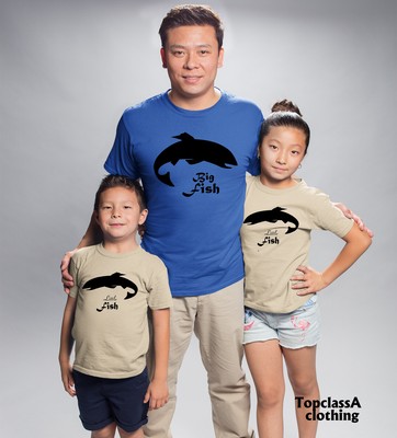 Big Fish Small Fish Graphic Father Dad 
