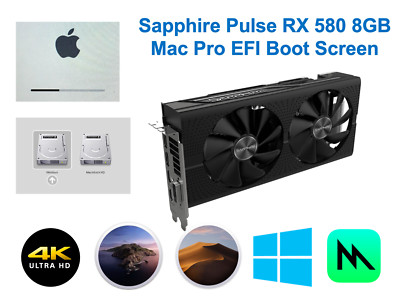 Sapphire Pulse Rx580 8gb Mac Pro Efi Boot Screen Metal 4k Native Mojave Catalina Ebay