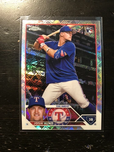 2023 Topps Chrome Logofractor SP Josh Jung #93 Image Variation Rookie RC Rangers