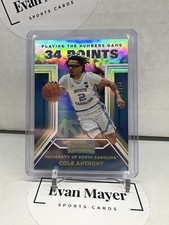 2020-21 Contenders Draft Picks Playing Numbers Game Finals Cole Anthony #/10