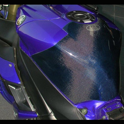 Handle Yoke+Fuel Cap Sticker Cover+Knee+Pro Tank Pad 08-16 YZF R6 Glossy Black - Picture 8 of 12