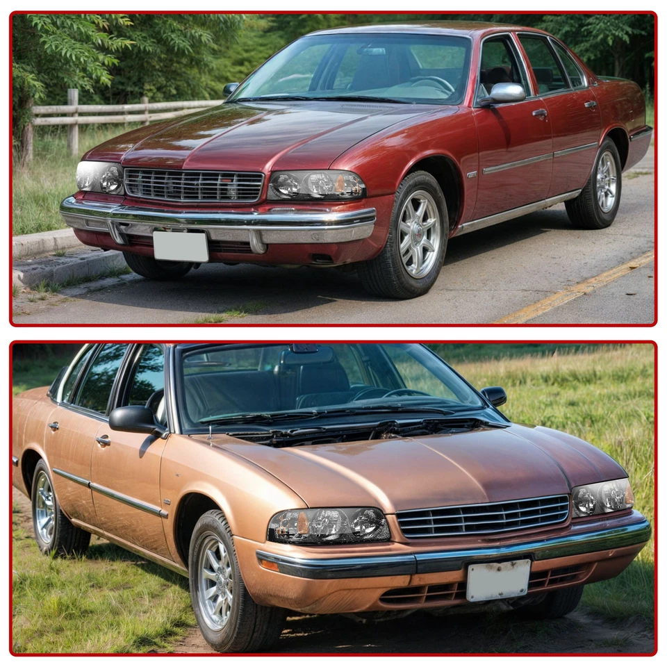 Faros para Chevy Impala 2000-2005 carcasa negra faros esquineros ámbar Foto 2 de 4